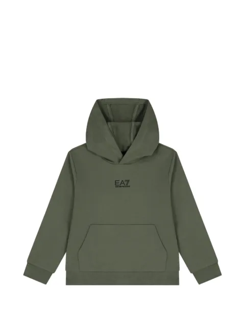 Ea7 Emporio Armani logo-print pouch-pocket hoodie