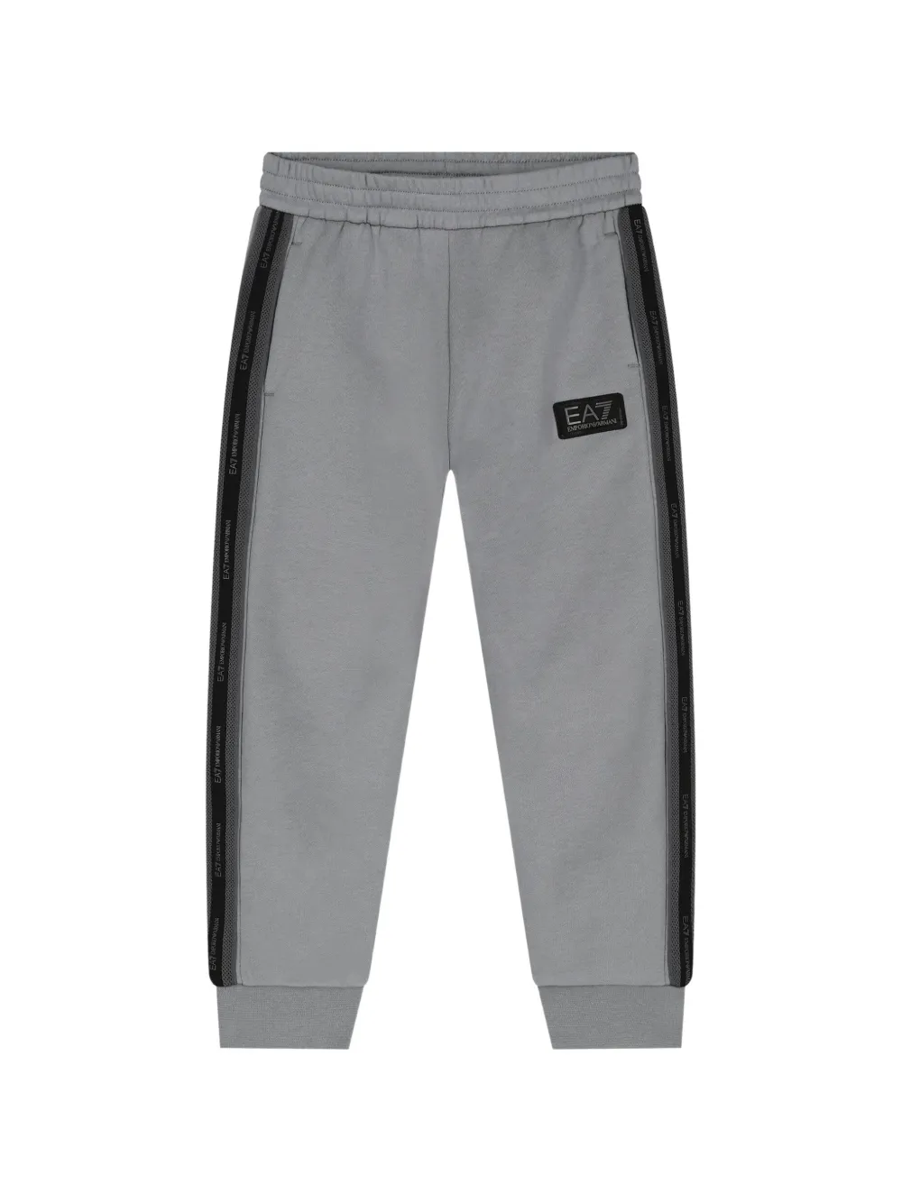 Ea7 Emporio Armani logo-patch side-stripe track pants - Grigio