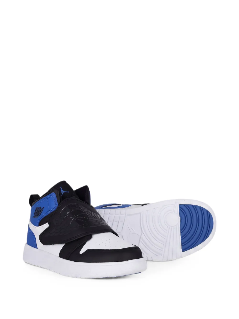 Nike Kids Sky Jordan 1 touch-strap sneakers Wit