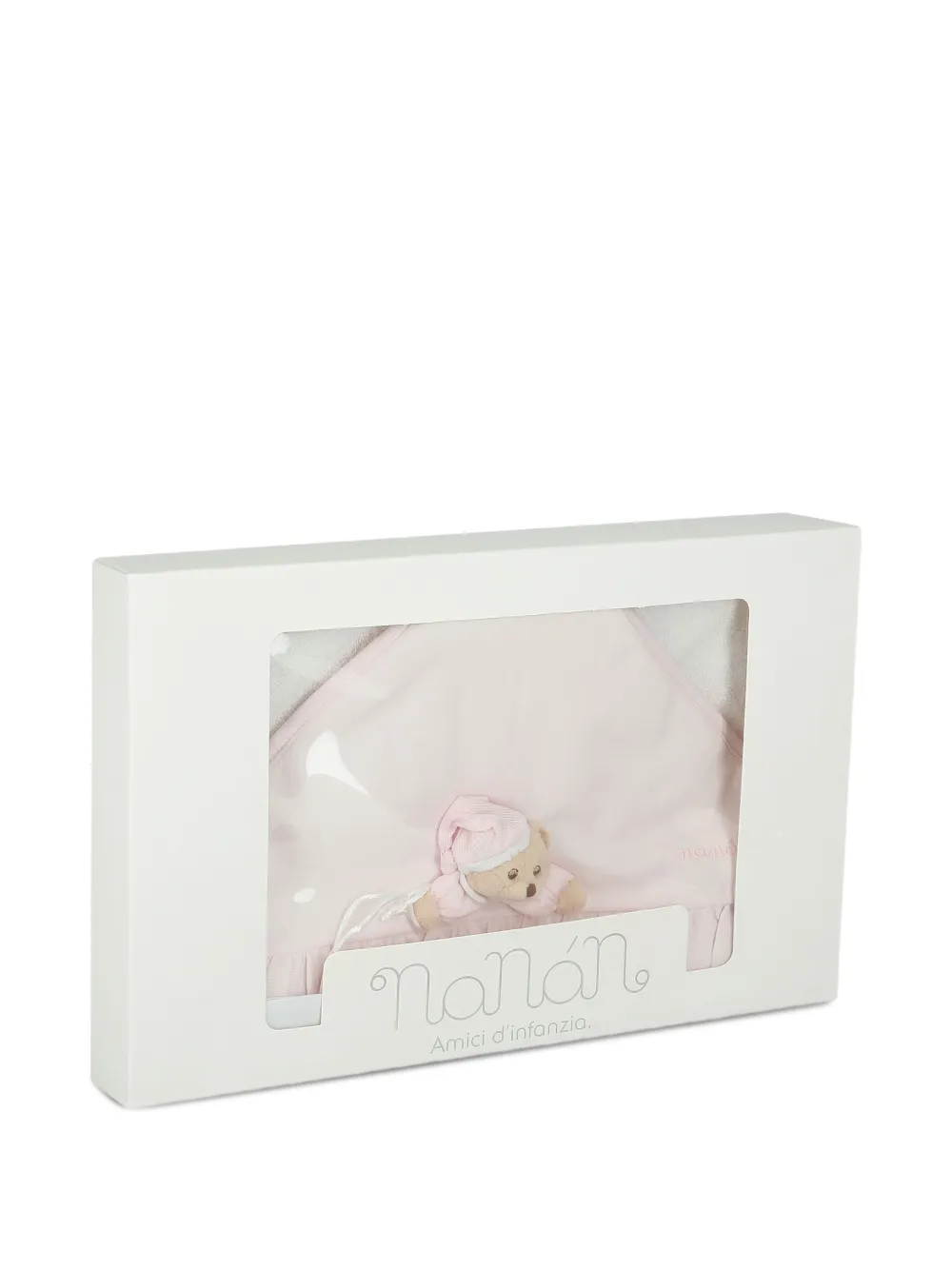 NANAN Deken met ruches en teddybeer Wit