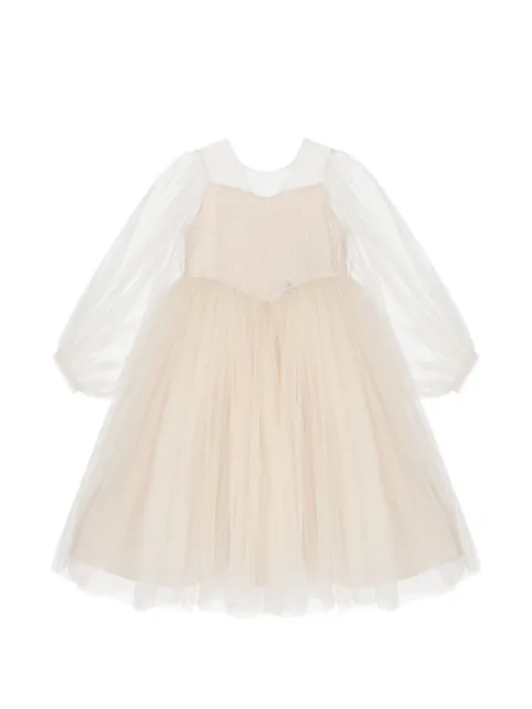 UNONA D'ART sequin-embellished bow-detail dress