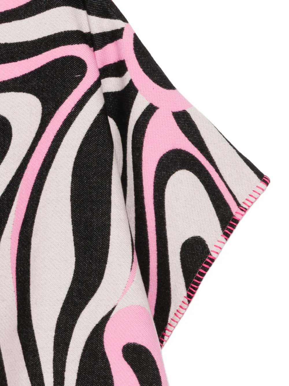 PUCCI Junior Poncho met Iride-print en stiksels Roze