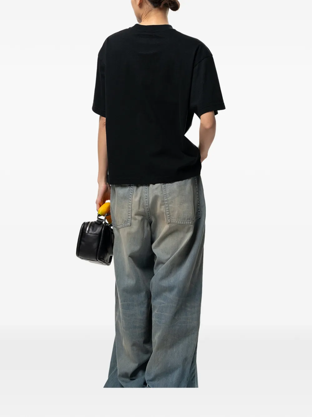 Maison MIHARA YASUHIRO T-shirt met kattenprint Zwart