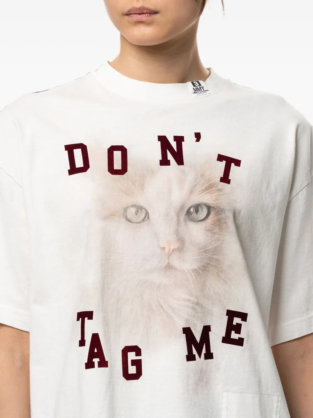 Maison MIHARA YASUHIRO T-shirt met kattenprint Wit