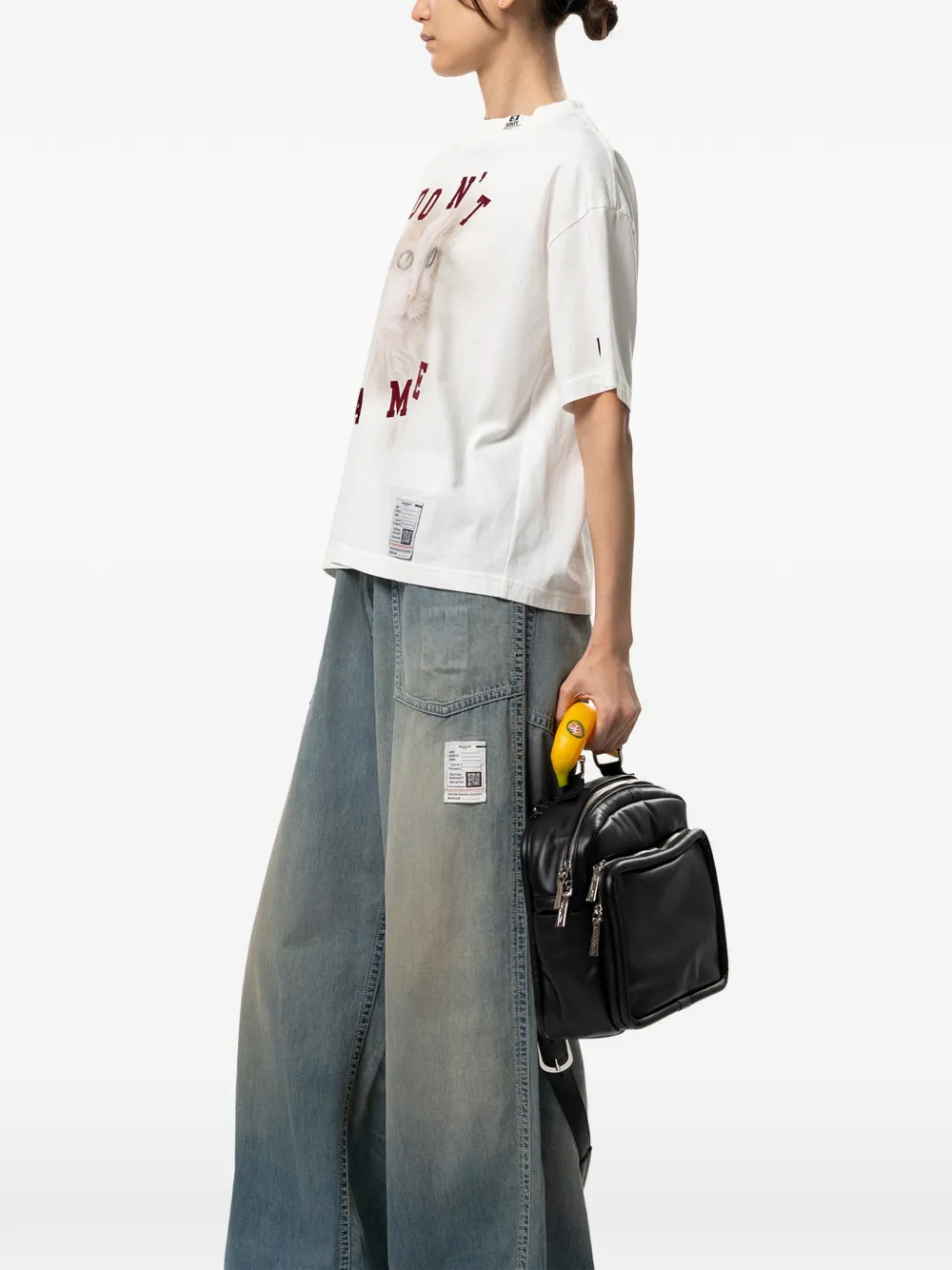 Maison MIHARA YASUHIRO T-shirt met kattenprint Wit
