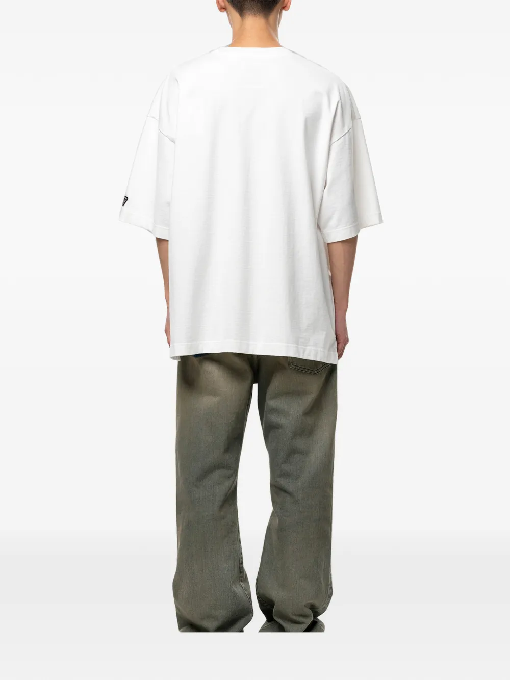Maison MIHARA YASUHIRO Don't Tag Me T-shirt met flocky-print Wit