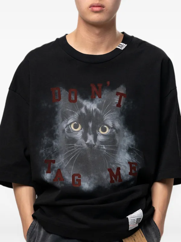 トップス Maison MIHARA YASUHIRO / CAT PRINTED TEE Maison MIHARA YASUHIRO cat-printed T-shirt | Black | FARFETCH