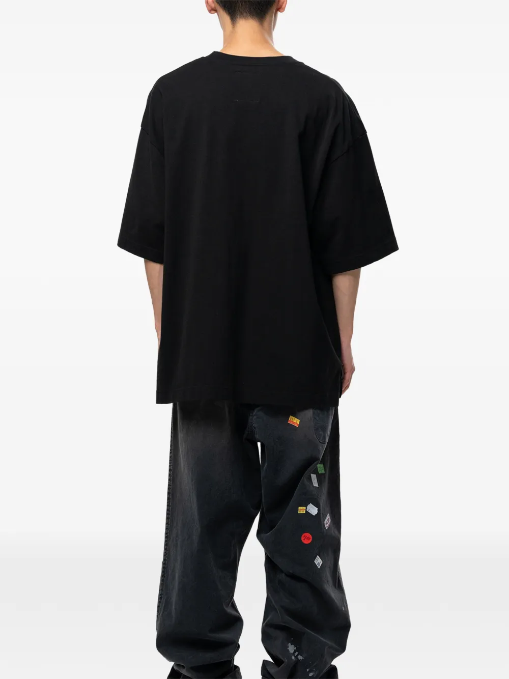 Maison MIHARA YASUHIRO T-shirt met kattenprint Zwart