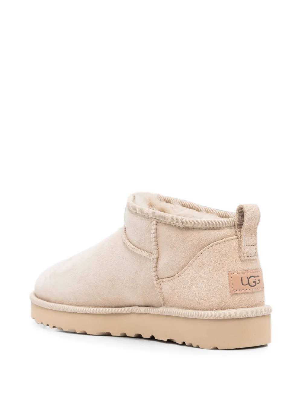 UGG Classic Ultra Mini pull-tab ankle boots Beige