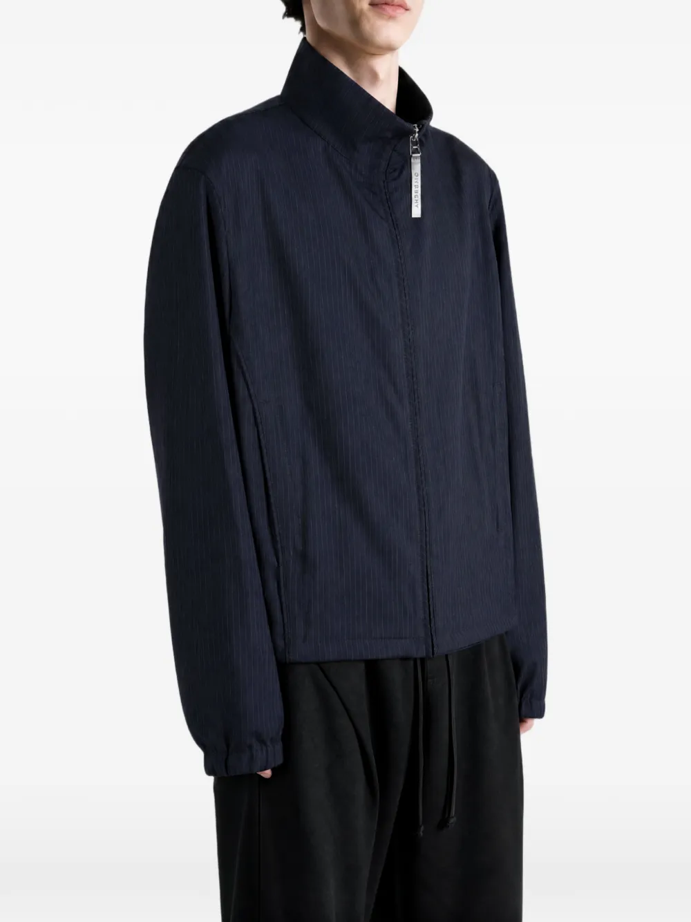 Givenchy Gestreept wollen shirtjack Blauw