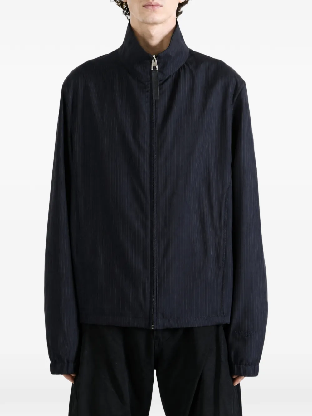 Givenchy Gestreept wollen shirtjack Blauw