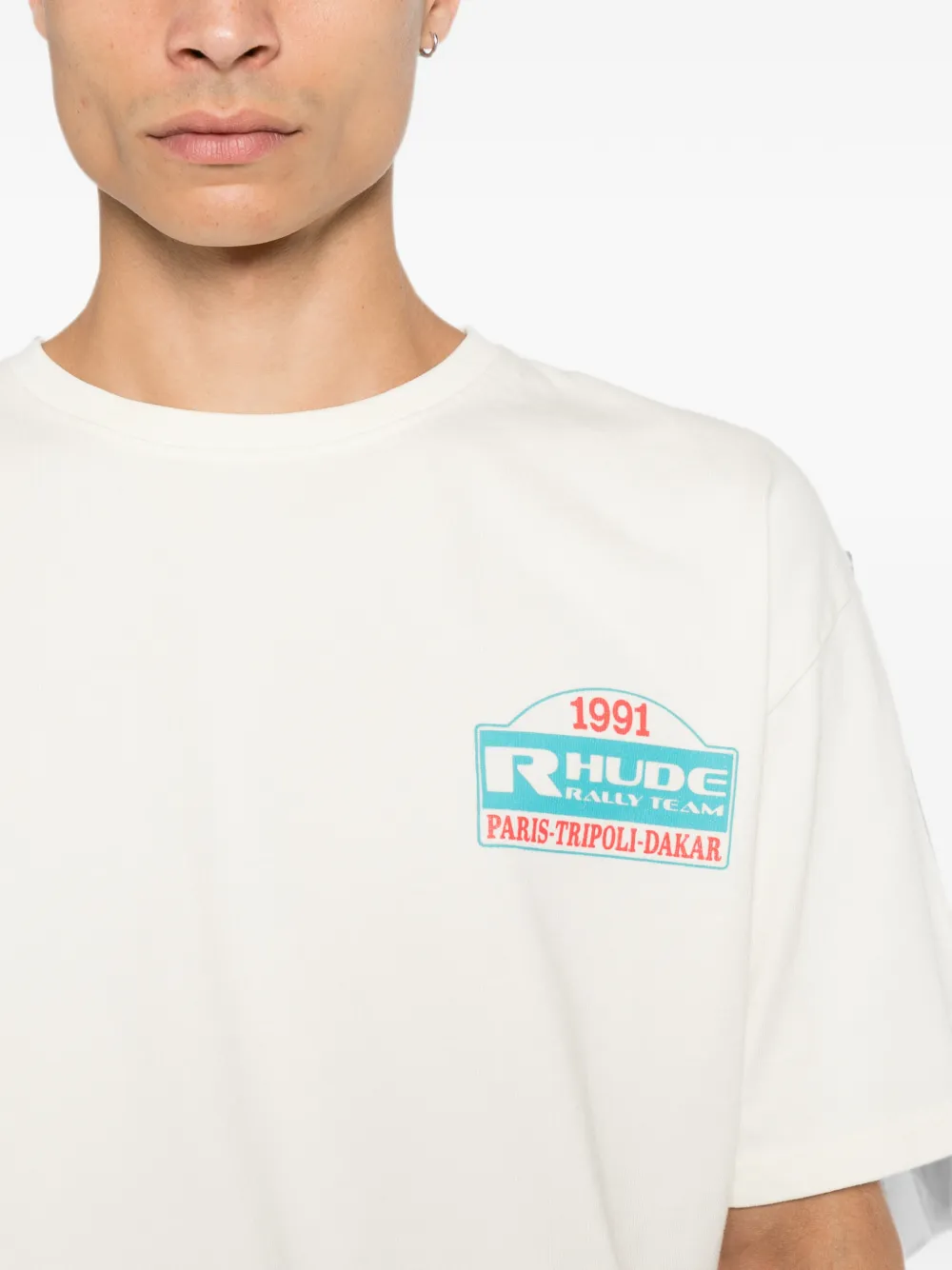 RHUDE T-shirt met grafische print Geel