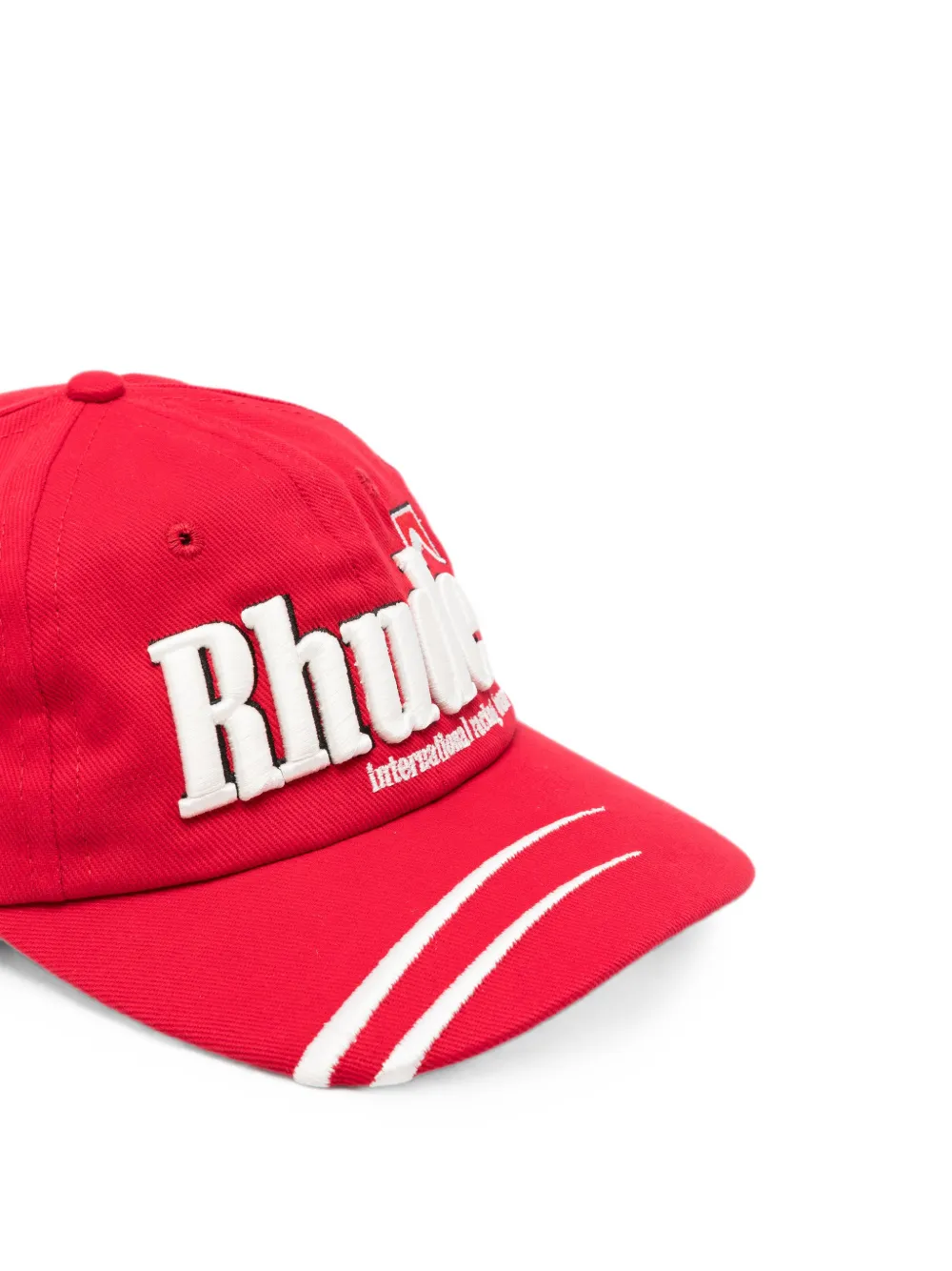 RHUDE Honkbalpet met geborduurd logo Rood