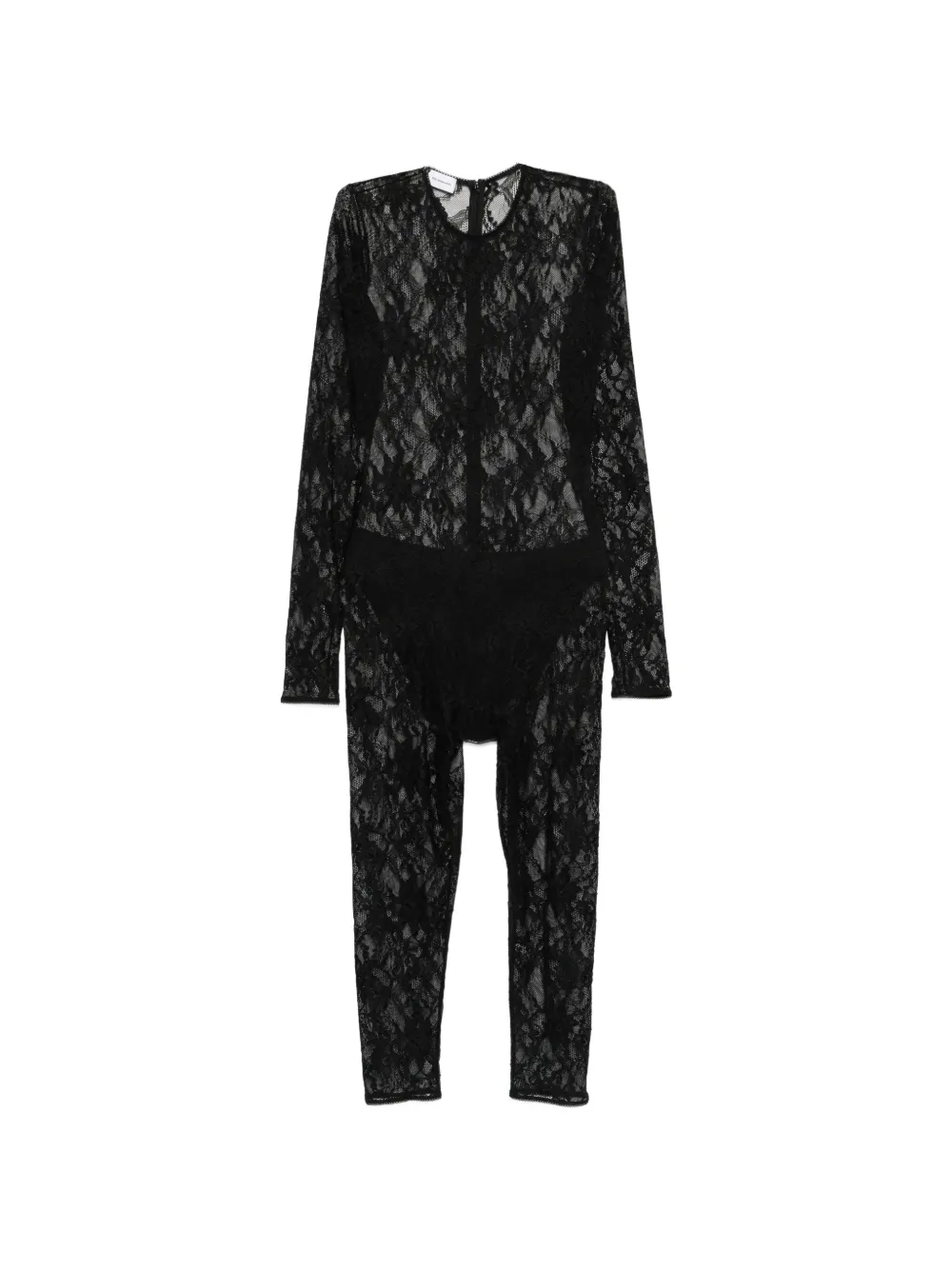 THE ANDAMANE Sheila floral-lace jumpsuit - Nero