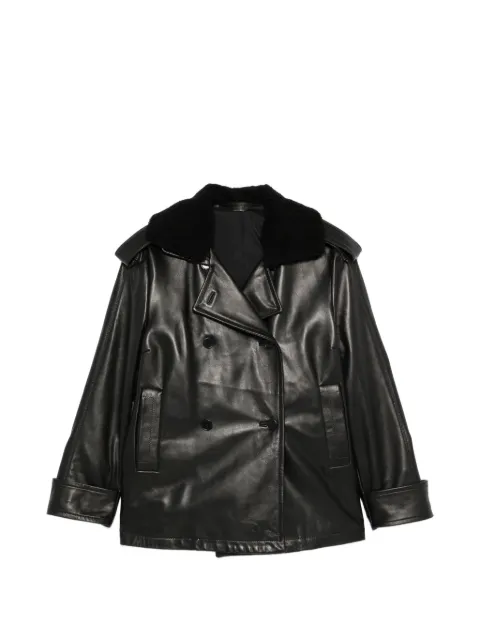 Salvatore Santoro shearling-collar double-breasted jacket