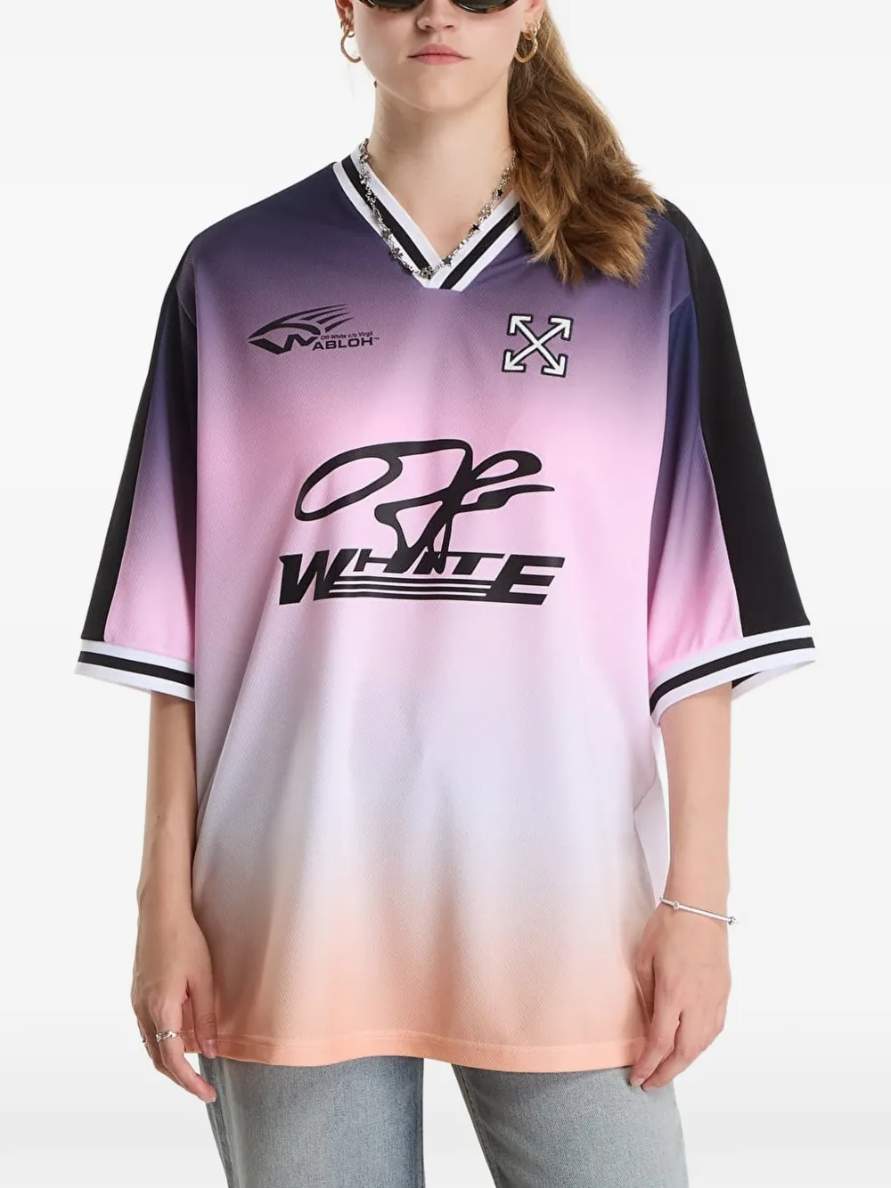 Off-White T-shirt met logoprint Zwart