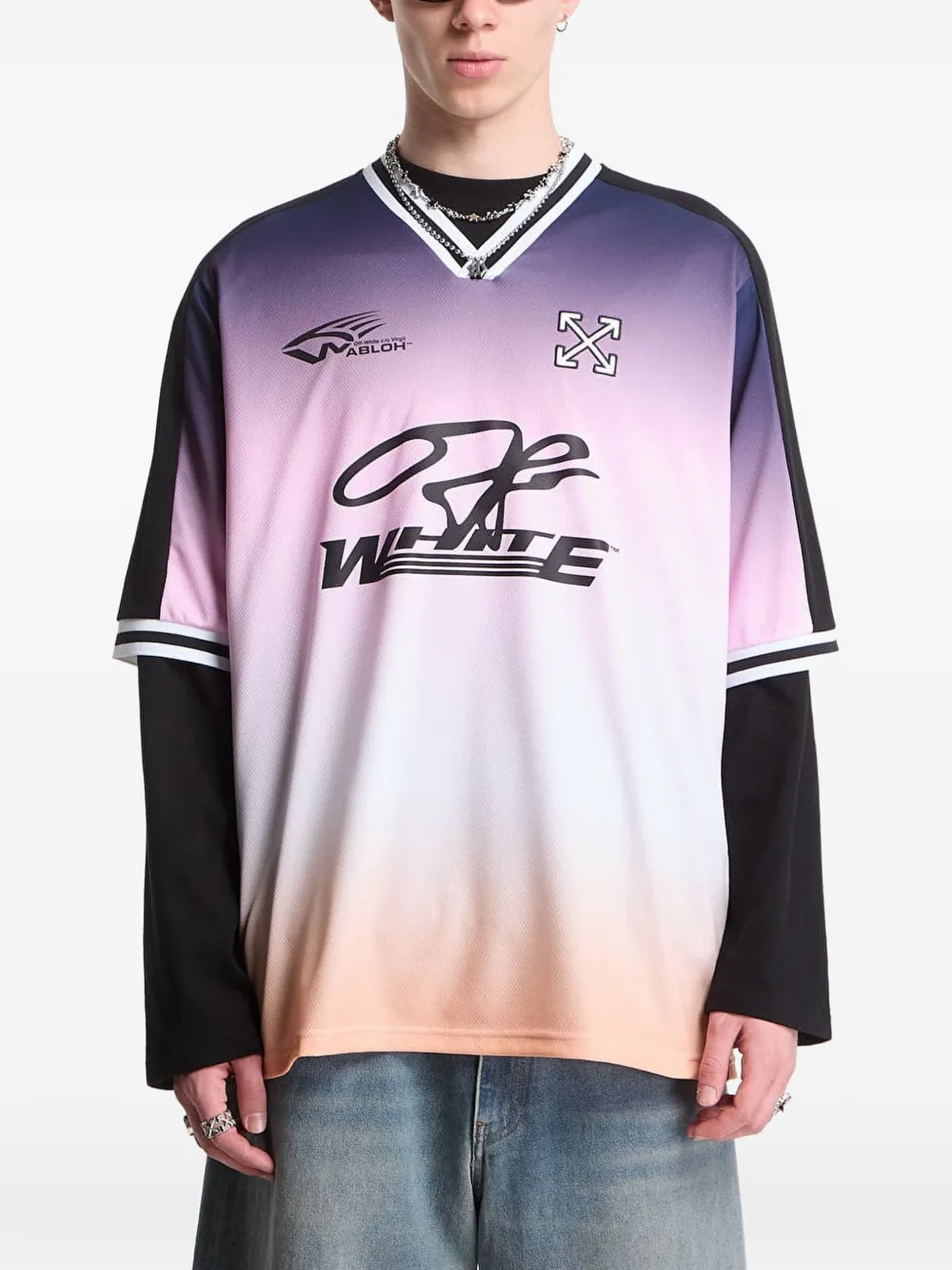 Off-White T-shirt met logoprint Zwart