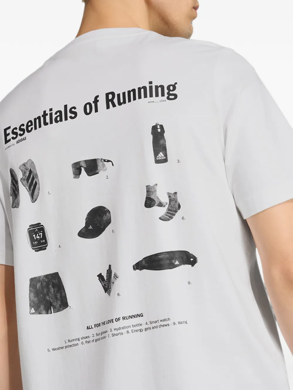 adidas Run Essentials graphic-print T-shirt Wit