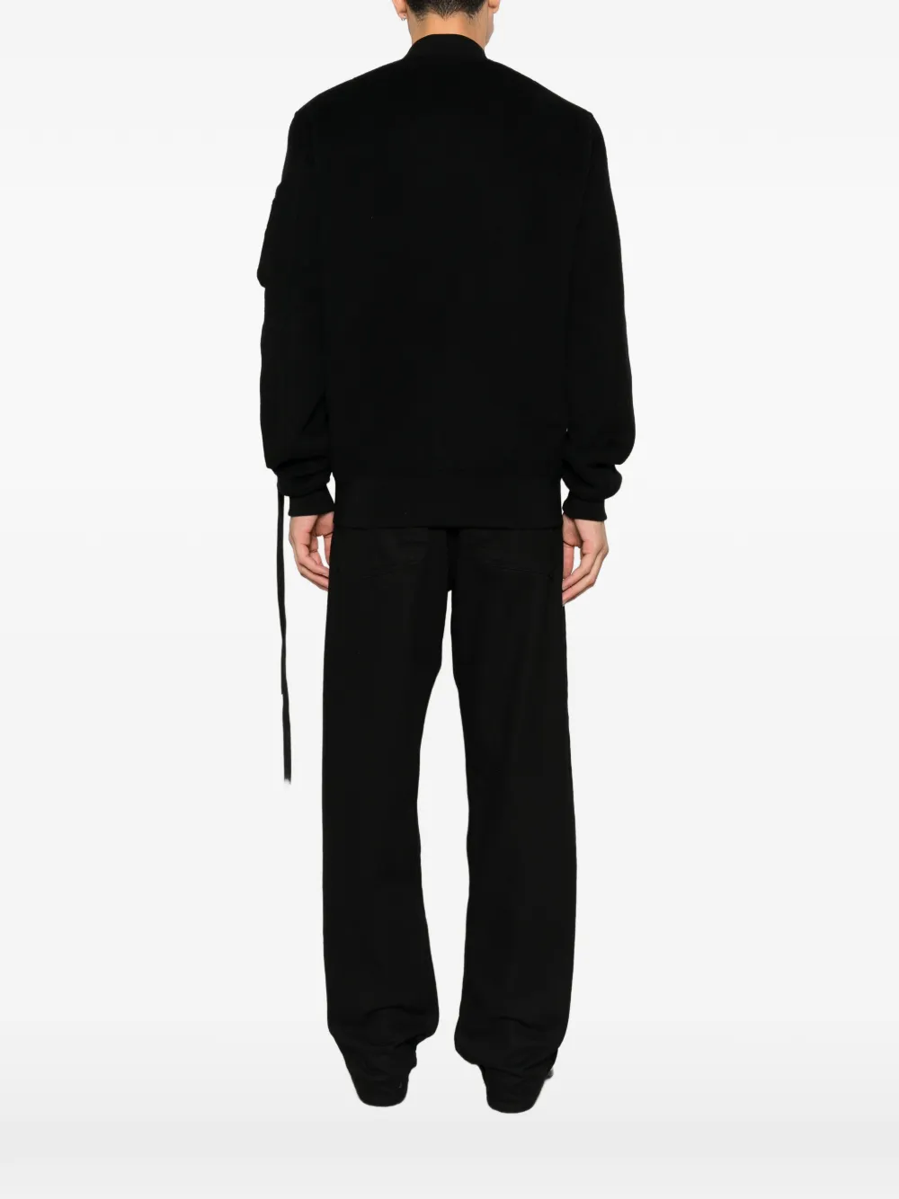 Ann Demeulemeester Bomberjack met geribbelde afwerking en ritssluiting Zwart