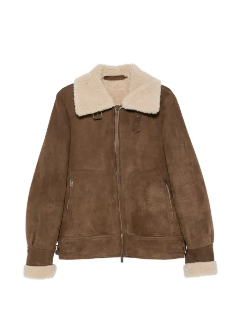 Salvatore Santoro shearling-trim leather jacket