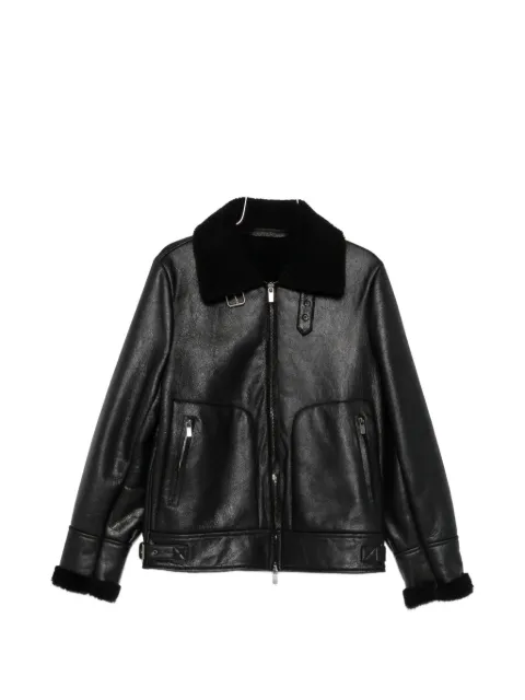 Salvatore Santoro shearling-collar leather jacket