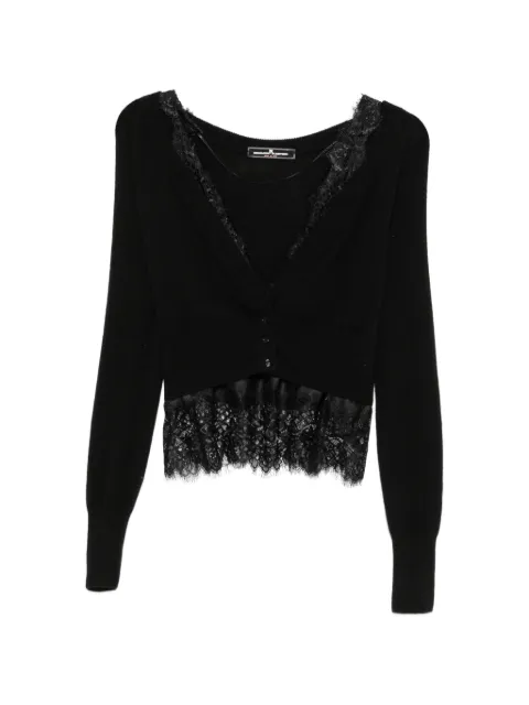 Ermanno Scervino lace-trim button-up cardigan