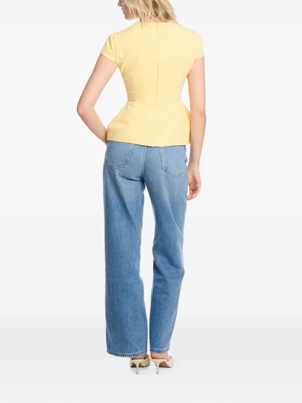 AXEL 113 Icon top met peplum zoom Geel