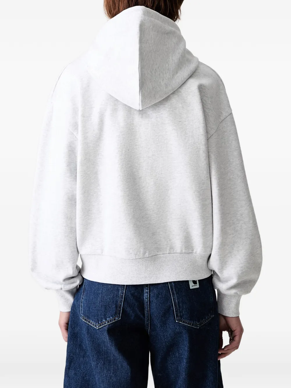 Carhartt WIP Hoodie met geborduurd logo en rits Grijs