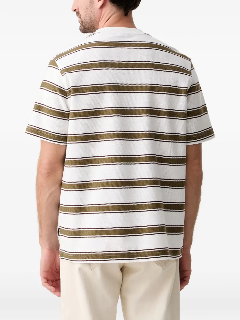 Barbour Browtop gestreept ruimvallend T-shirt Wit