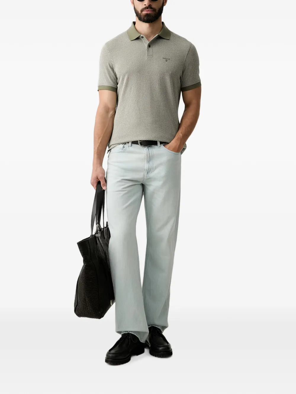 Barbour Copgrove poloshirt met geometrische print en korte mouwen Groen