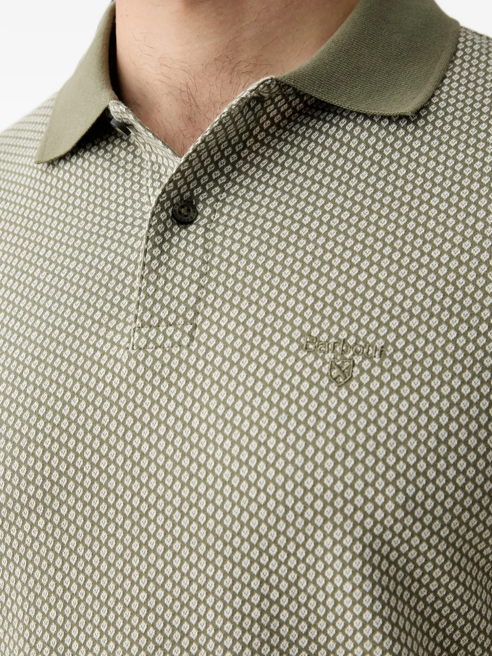Barbour Copgrove poloshirt met geometrische print en korte mouwen Groen