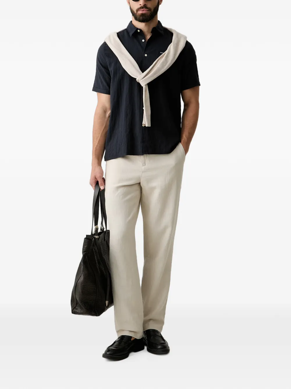 Barbour Kingswood overhemd met korte mouwen Blauw
