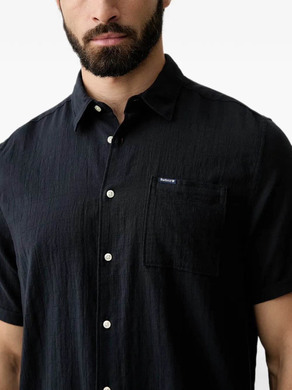 Barbour Kingswood overhemd met korte mouwen Blauw