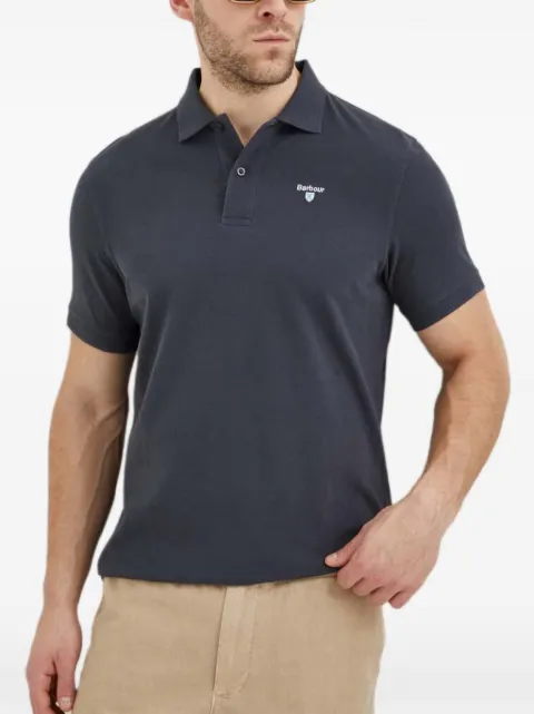 Barbour logo-embroidered piqué polo shirt