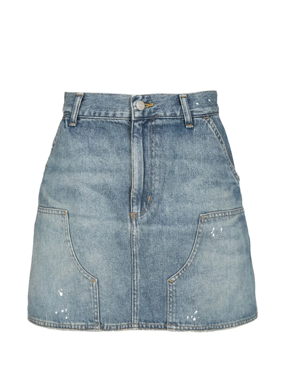 Carhartt WIP paint-splatter denim skirt - Blu