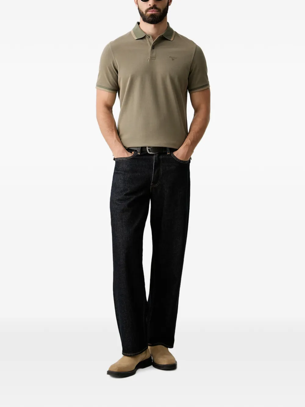 Barbour Barnard poloshirt met korte mouwen en geborduurd logo Groen