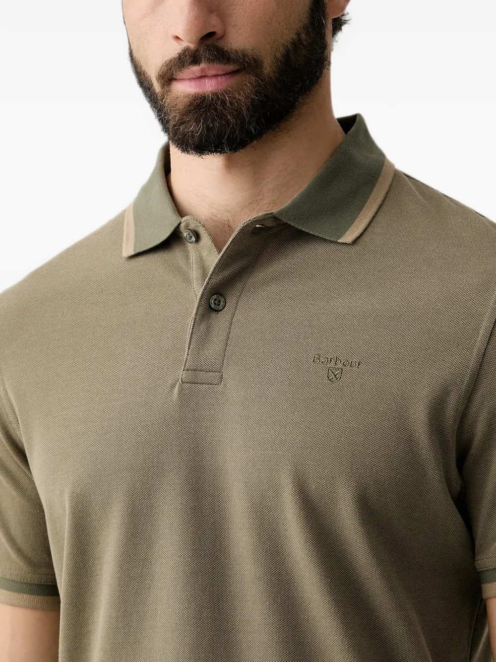 Barbour Barnard poloshirt met korte mouwen en geborduurd logo Groen