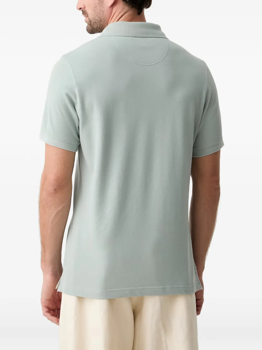 Barbour Tartan Piqué poloshirt met geborduurd logo Groen
