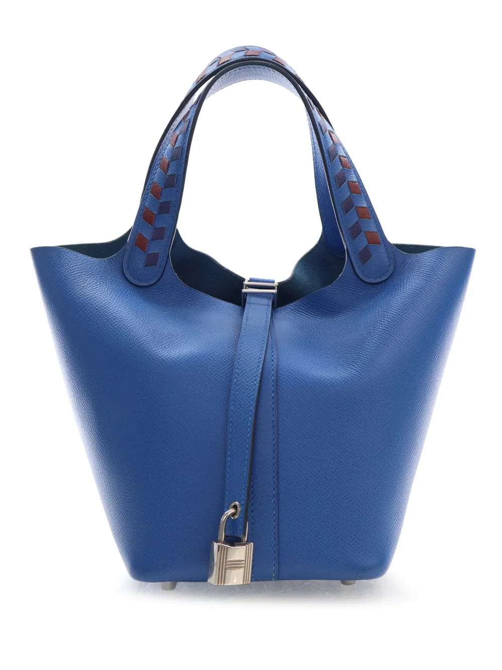 Hermès Pre-Owned Borsa a mano Tressage Picotin Lock 18 in pelle Epsom 2018 - Blu