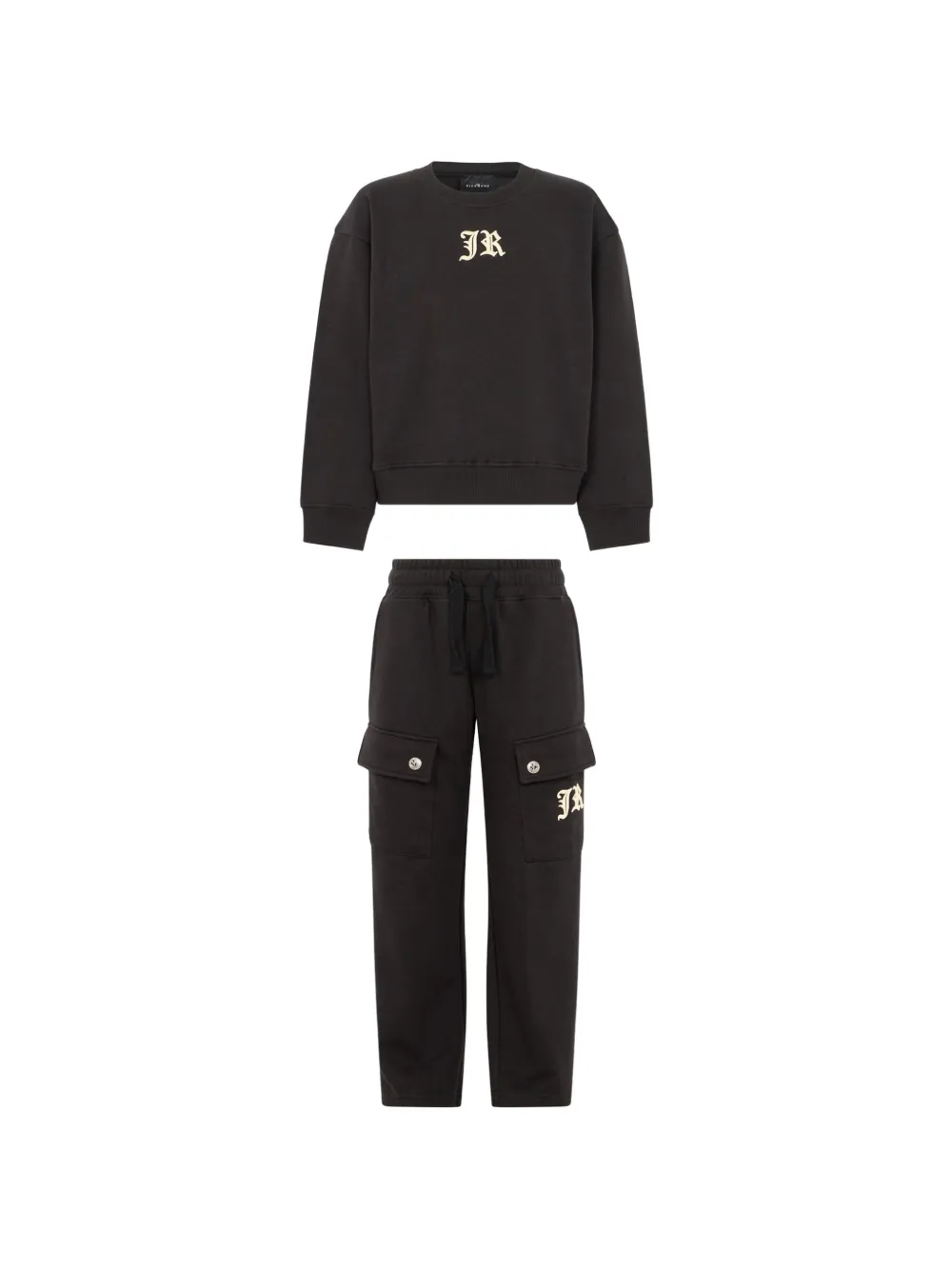 John Richmond Junior logo-print cargo track pants - Nero