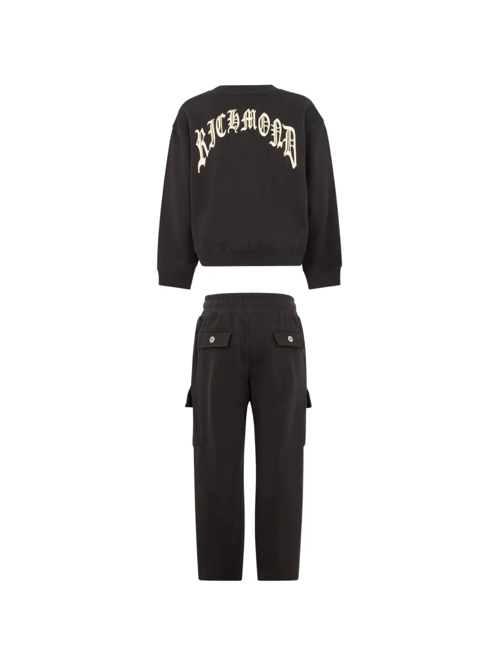 John Richmond Junior Trainingsbroek met logoprint Zwart