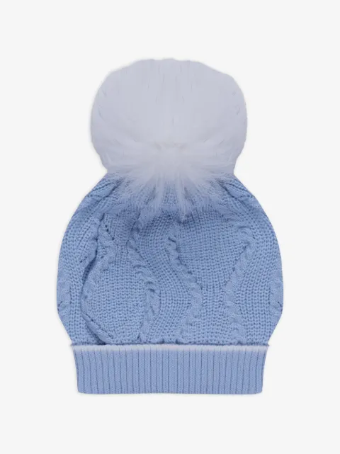 MARLU' couture cable-knit pompom beanie hat