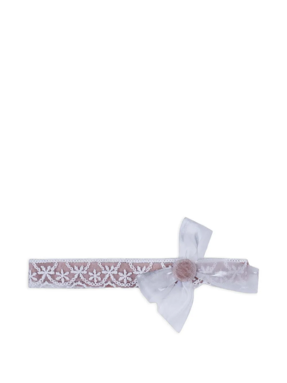 MARLU' couture Haarreif mit Schleifendetail und Spitzenbesatz - Rosa