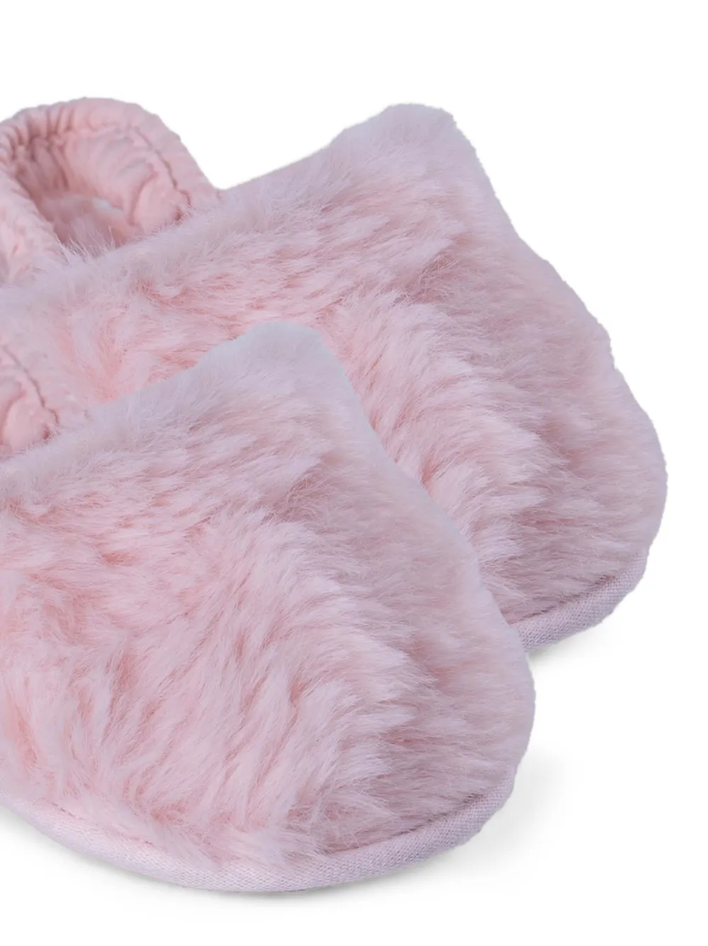MARLU' couture faux-fur elasticated slippers Roze