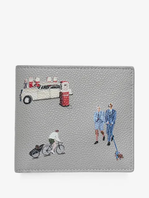 Thom Browne printed pebbled-leather wallet