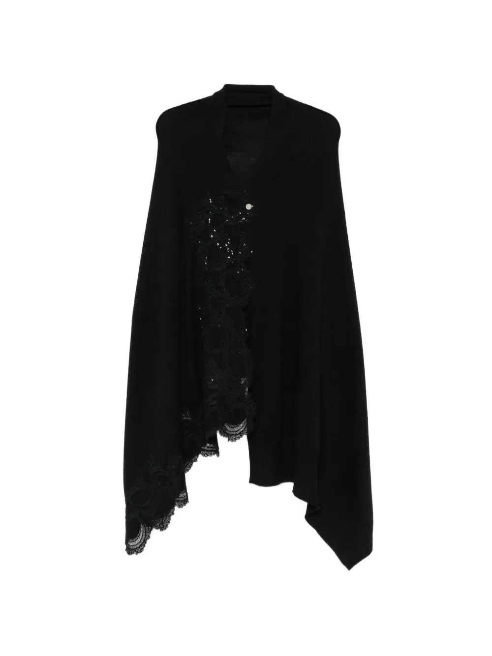 Ermanno Scervino lace-embellished draped cardigan - Blau