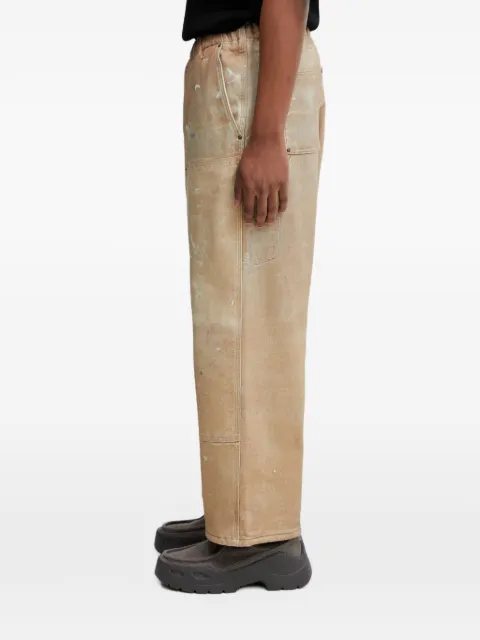 BEAMS PLUS paint-splatter double-knee trousers