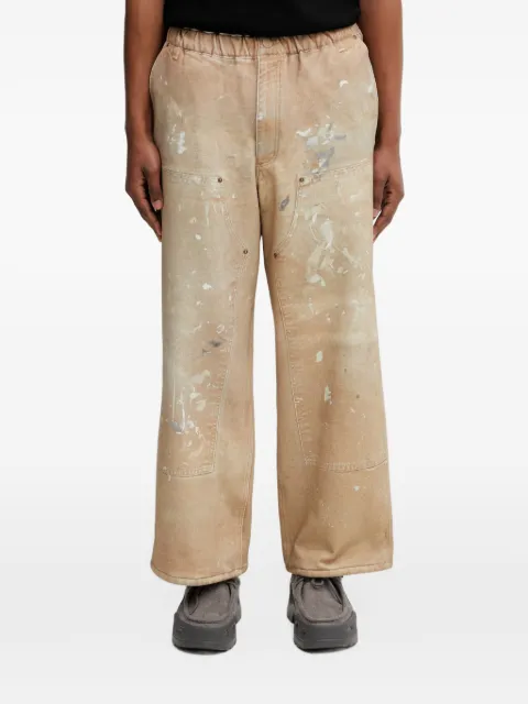 BEAMS PLUS paint-splatter double-knee trousers