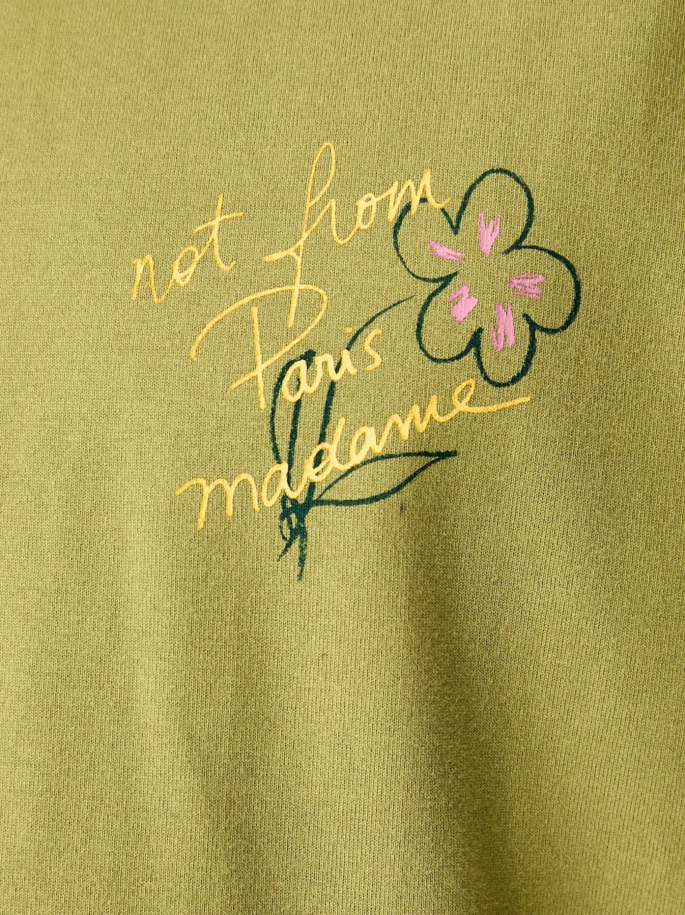Drôle De Monsieur Esquisse T-shirt met tekst-print Groen