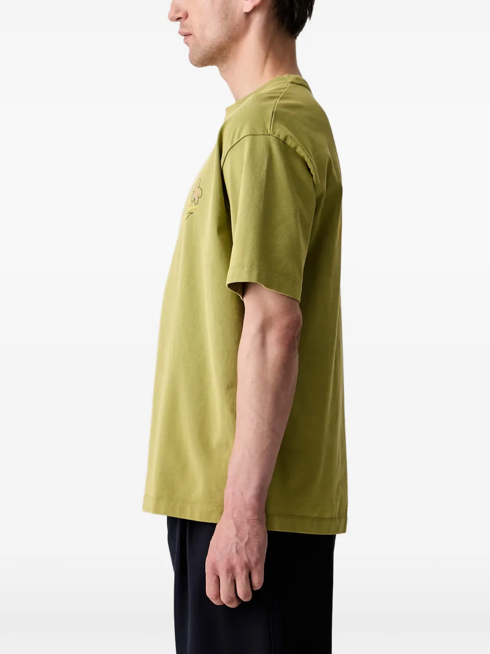 Drôle De Monsieur Esquisse T-shirt met tekst-print Groen